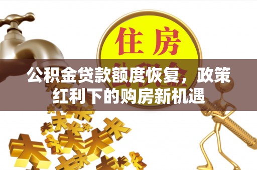 察布查尔锡伯公积金贷款额度恢复，政策红利下的购房新机遇