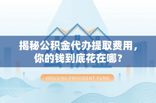 察布查尔锡伯揭秘公积金代办提取费用，你的钱到底花在哪？