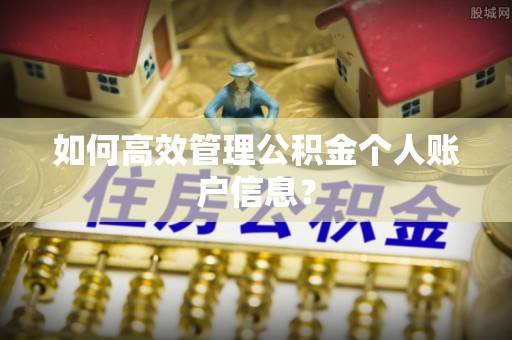 察布查尔锡伯如何高效管理公积金个人账户信息？